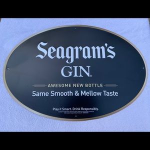 Metal Stamped Liquor Sign